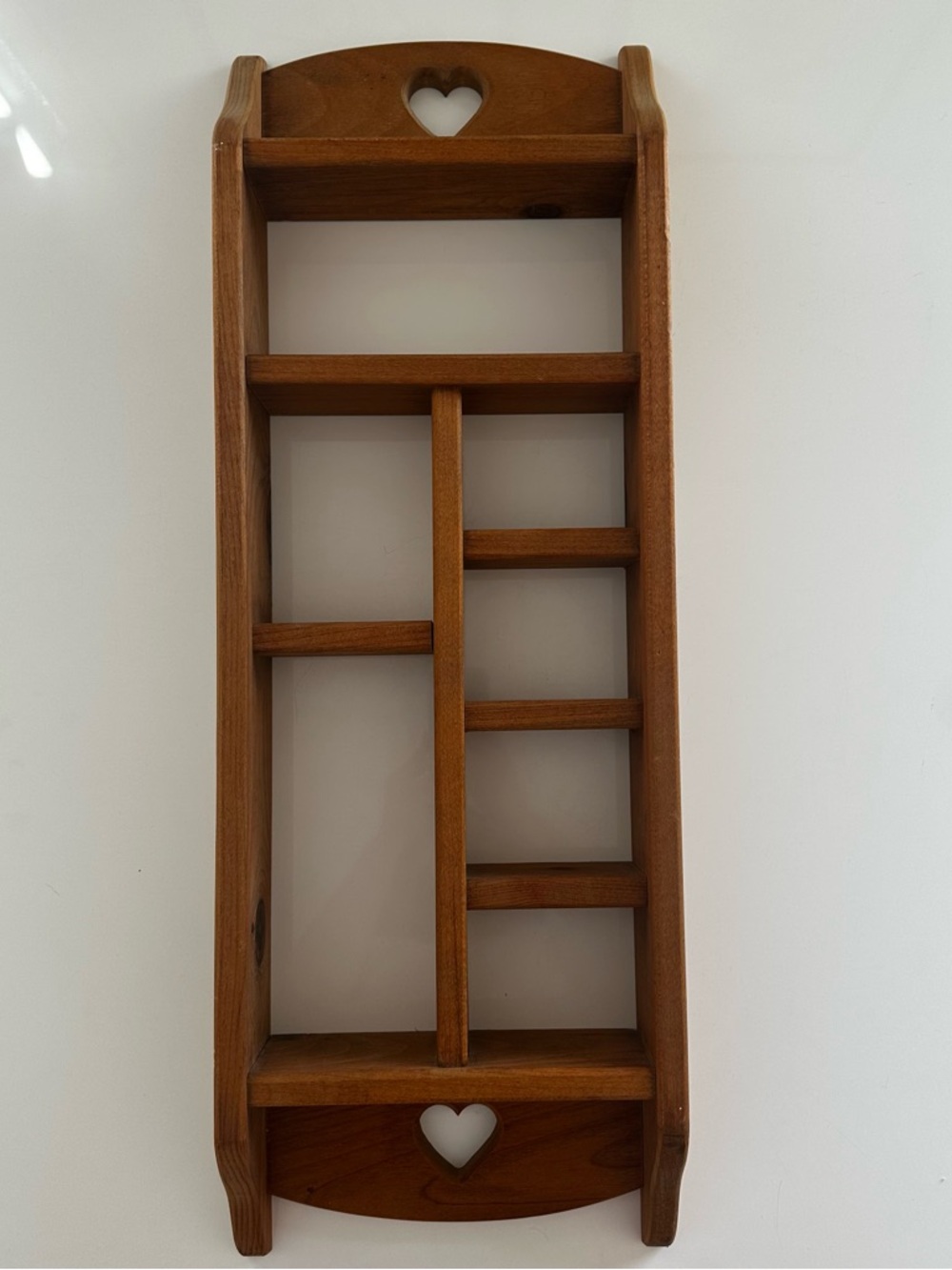 Wooden Heart Accent Wall Shadow Shelf cottagecore grandmacore large